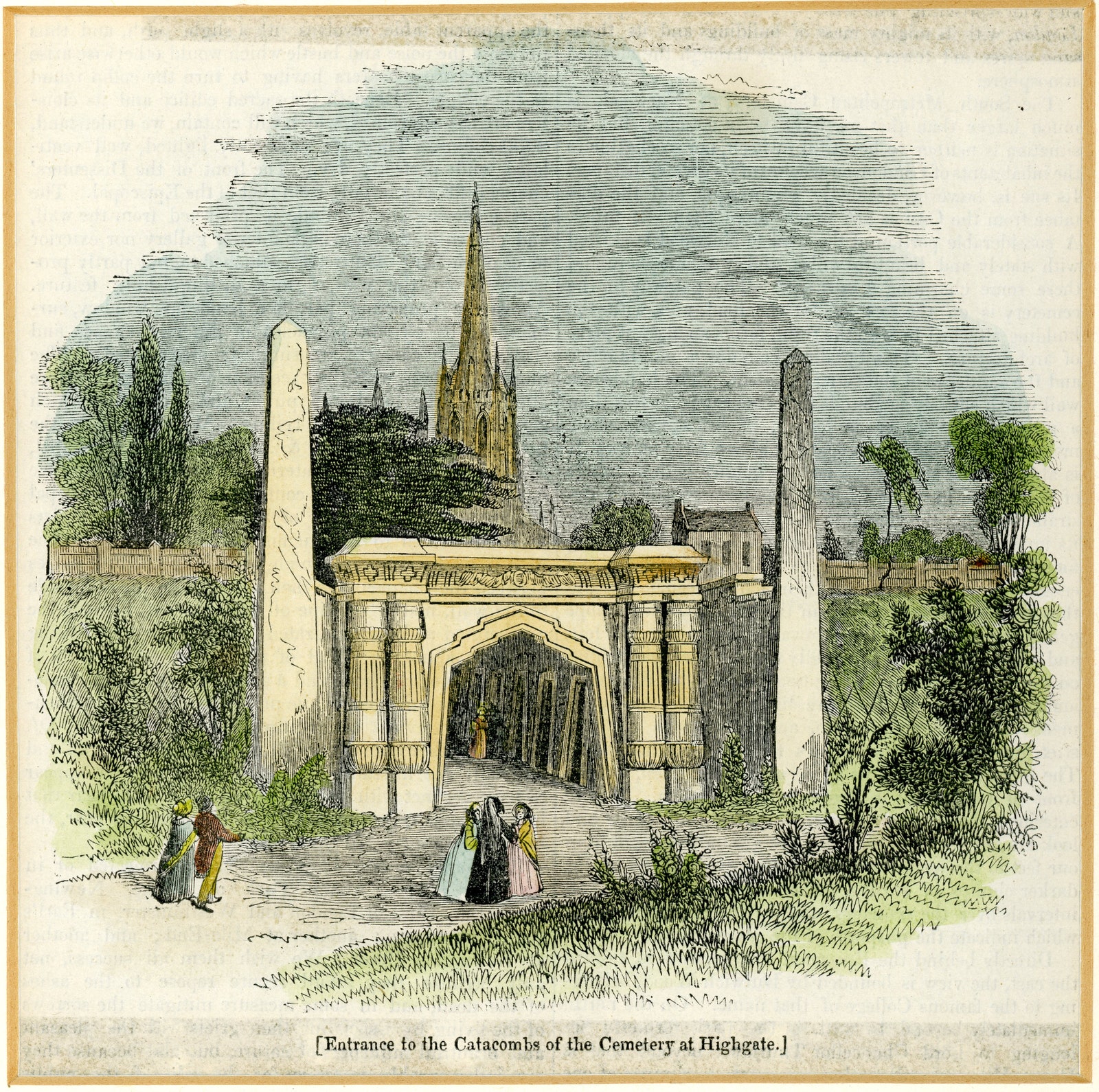 Entrance to the catacombs of the cemetery at Highgate